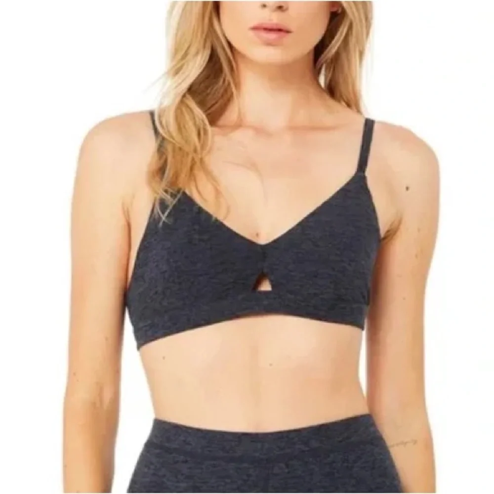 Alo Yoga - Lounge Sports Bra in Navy Gray - Size M